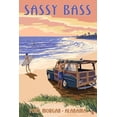 thumbnail image 2 of Art.com Sassy Bass - Fort Morgan, Alabama - Woody on the Beach Art Print by Lantern Press, 12" x 18", 2 of 4