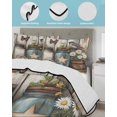 thumbnail image 4 of Country Flower Twin XL Size Down Alternative Comforter,Lightweight Comforter Quilt Bedding Set with Pillow Shams Retro Western Texas Star Butterfly Bird All Seasons Bed Comforter Duvet Insert 68"x98", 4 of 7