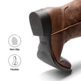 thumbnail image 5 of DREAM PAIRS Women's Cowboy Boots Mid Calf Cowgirl Boots Square Toe Chunky Heel Embroidery Stitched Western Boots, 5 of 7