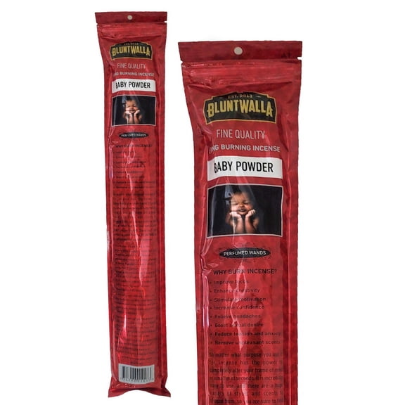 Bluntwalla Fine Quality 19" Jumbo Long Burning Incense Sticks - Baby Powder Scent