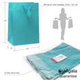 thumbnail image 2 of Allgala 12PK Value Premium Solid Color Paper Gift Bags (17"XL-Turquoise-GP50133), 2 of 2