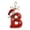 White A, variant on Christmas 2026 Acrylic Letter Pendant Ornament with Santa Hat, Initial Letter Hanging Ornament for Tree, Mantel, Wreaths, Holiday Decor Gift Idea (white)