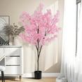 thumbnail image 2 of Costway 6.5 FT 2 PCS Tall Artificial Cherry Blossom Tree with 900 Pink Flowers Cement-filled, 2 of 8