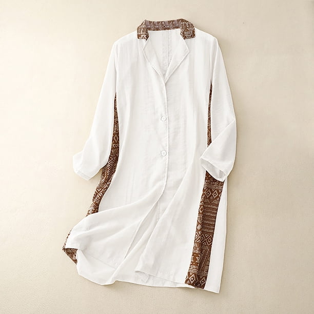 Prendas de abrigo y chaquetas informales sin capucha de manga larga para mujer, blusas cómodas con cuello vuelto y botones de cuello redondo y manga larga, informales y elásticas.