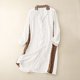 thumbnail image 1 of Prendas de abrigo y chaquetas informales sin capucha de manga larga para mujer, blusas cómodas con cuello vuelto y botones de cuello redondo y manga larga, informales y elásticas., 1 of 7