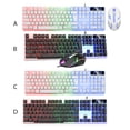 thumbnail image 4 of Monstrate Teclado para juegos con cable, 104 teclas, PC, portátil, mecánico, iluminado, ergonómico, resistencia a derrames, teclado, Electrónica  Weiß Ohne Maus, 4 of 6