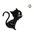 thumbnail image 1 of Reloj de pared con forma de gato, bonito reloj de pared para guardería, sala de juegos, interior, escultura china, escritorio, mini figura china de la, 1 of 8