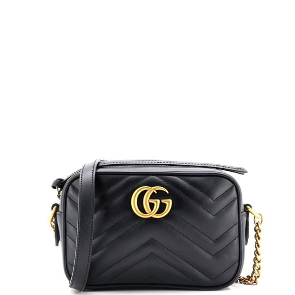 Pre-Owned GG Marmont Shoulder Bag Matelasse Leather Small By Rebag
