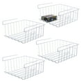 thumbnail image 1 of Mimifly Cesta de Almacenamiento Debajo de los Estantes, Contenedores de Almacenamiento para Gabinetes de 12,4 X 11,6 X 6,2 Pulgadas, Paquete de 4, Blanco, 1 of 7