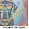 thumbnail image 2 of Black Labrador Hippie Dawg Glass Cutting Board Large 12 in x 15 in, 2 of 5