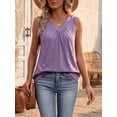 thumbnail image 2 of MOYIKO Tank Tops for Women Summer Sleeveless V Neck Pleated Tops Loose Fit Casual Trendy Basic, 2 of 7