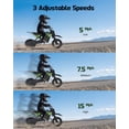 thumbnail image 3 of Wisairt 36V Kids Electric Dirt Bike for Kids Aged 6-10, Green, 3 of 7