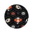 thumbnail image 2 of REK Halloween Round Area Rug Crystal Velvet Cute Pumpkin Pattern Floor Mat For Living Room Bedroom Kids Room Multiple Sizes, 2 of 6