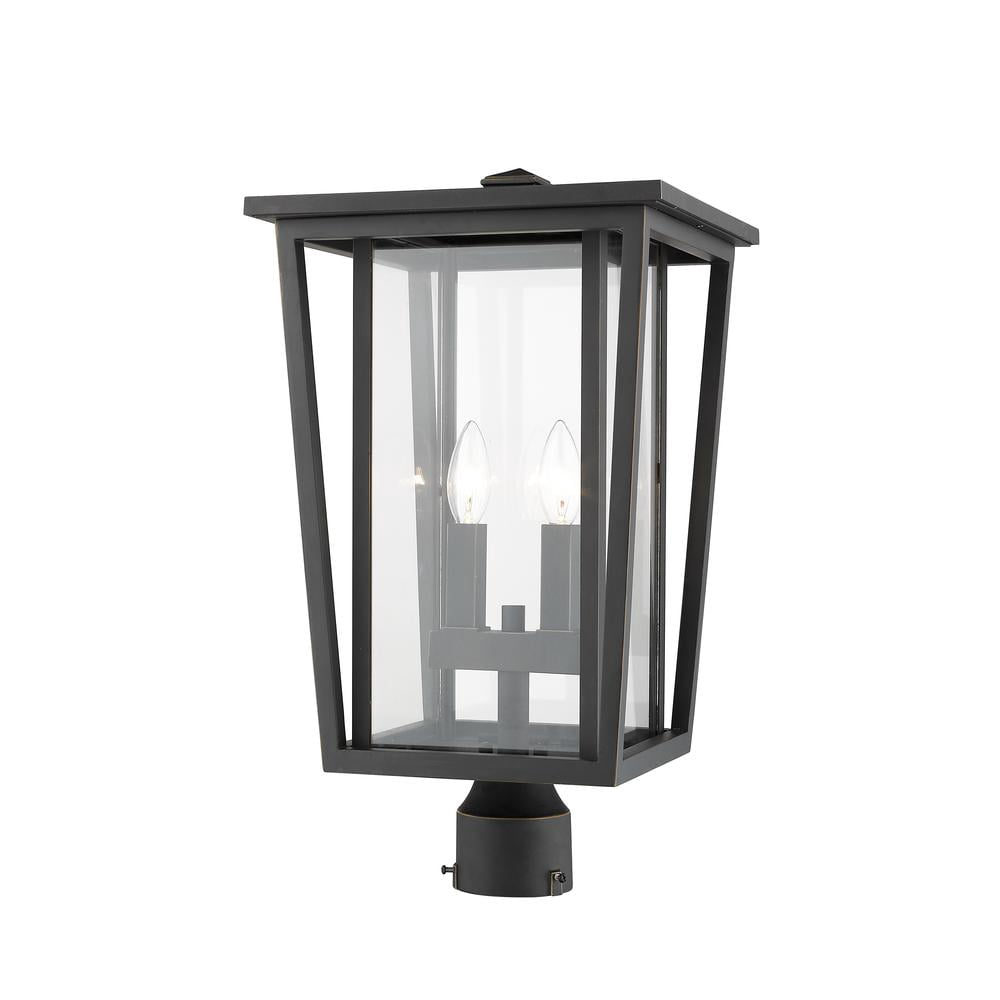 2 Light Outdoor Post Mount Lantern In Craftsman Style 14.25 Inches Wide By 101.5 Inches High Z-Lite 571Phbr-Orb