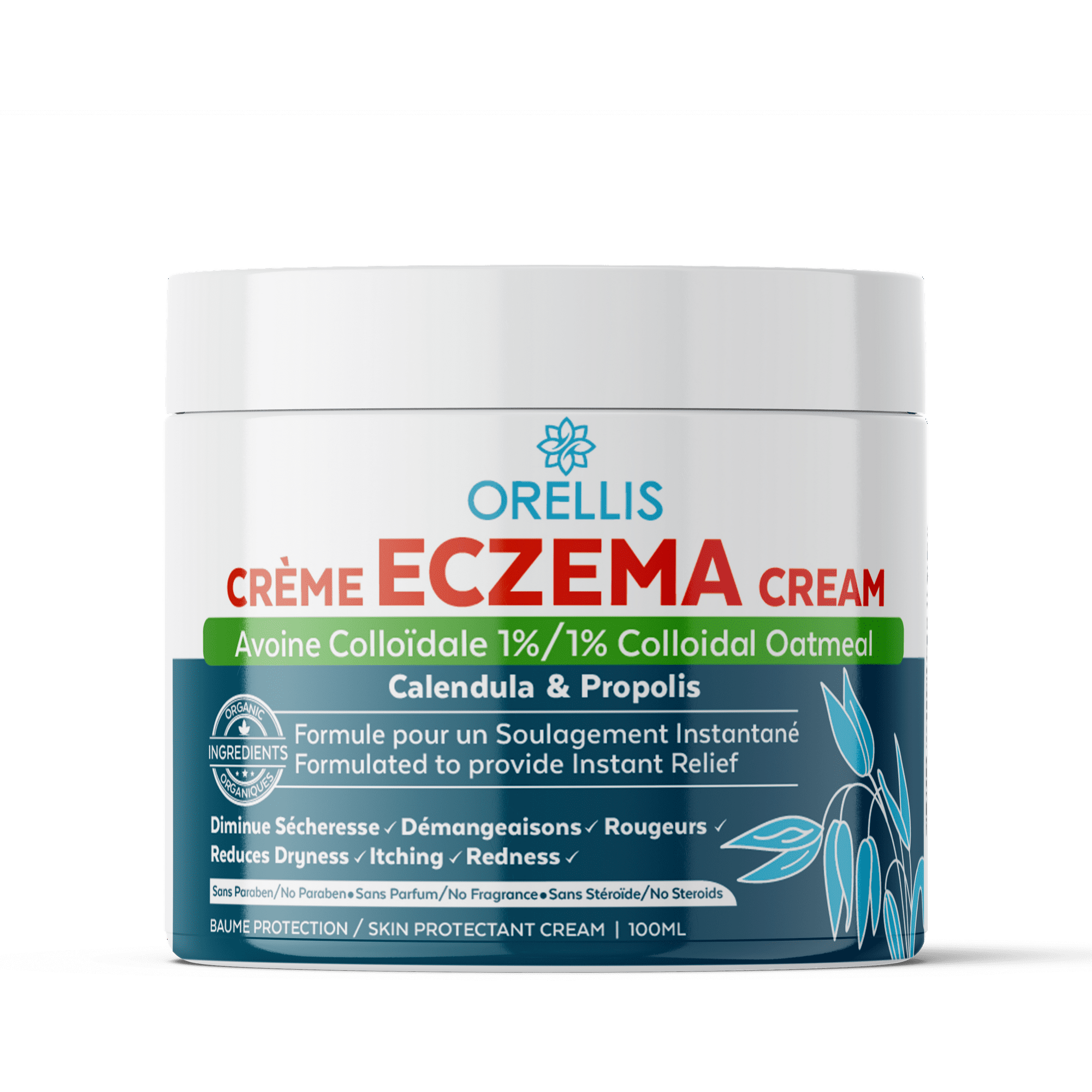 Orellis Natural Eczema Cream with Organic Colloidal Oatmeal