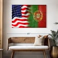 thumbnail image 3 of Elephant Stock Usa And Portugal Flags Wall Art - Horizontal Canvas Wall Art - Living Room Wall Decor - Flags Canvas - Red And Blue Decor - 48" x 32", 3 of 8