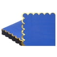 thumbnail image 1 of Uxcell 50Pack Servilletas de Papel con Borde Festoneado de Oro para Fiestas y Eventos [Azul Profundo], 1 of 6