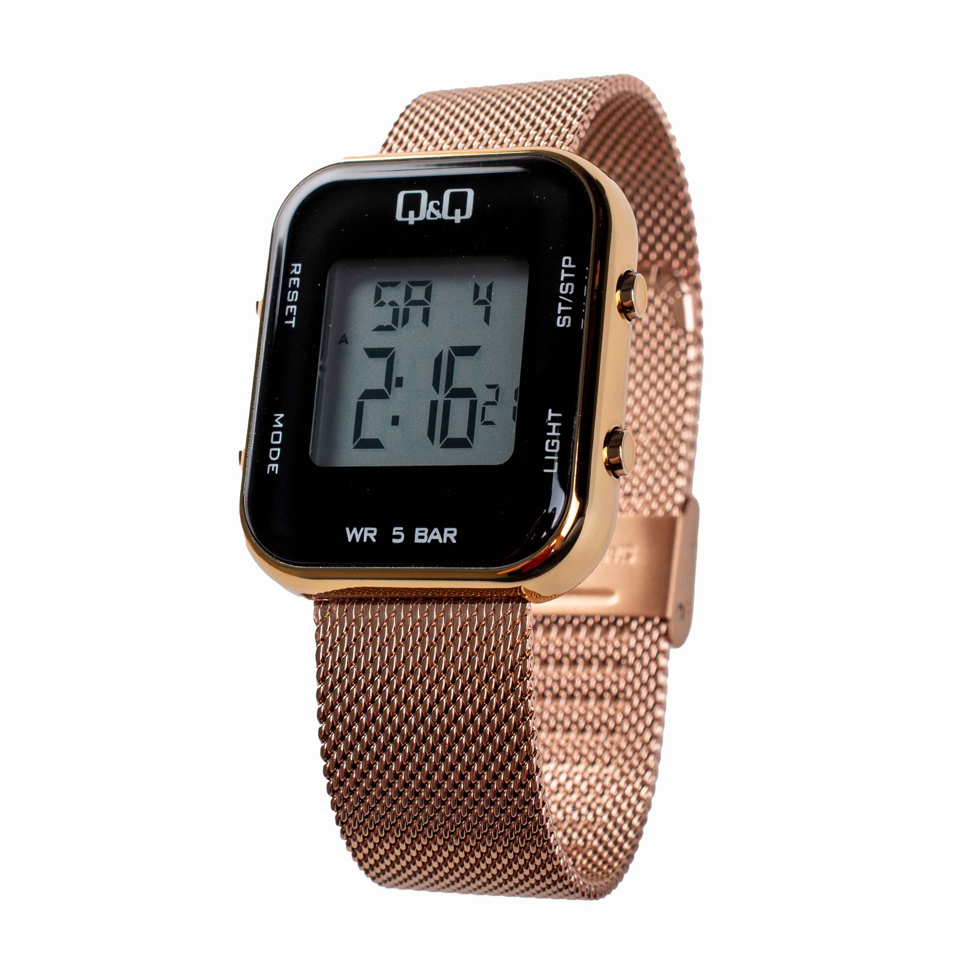 Reloj Q Q Mujer Digital Oro Rosa M207J013Y Walmart en linea