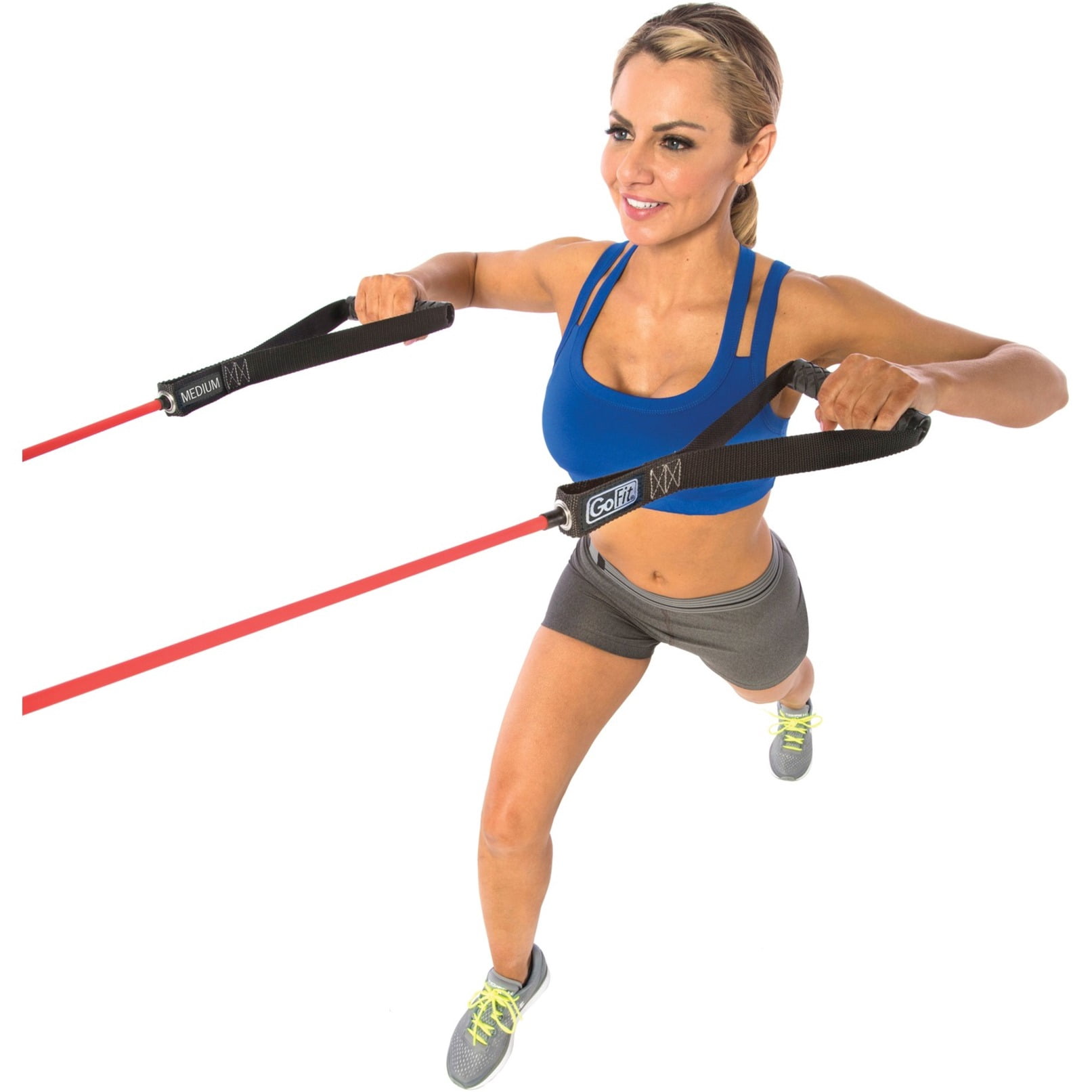 GoFit GF-4TUB-M(30) Pro-Grade Power Tubes with Handles (Red/30 Lbs.)