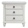 thumbnail image 6 of Home Square 3 Drawer Wood Nightstand Set in White (Set of 2), 6 of 8