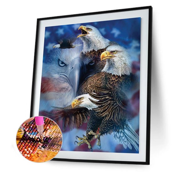 Cuadros Decorativos Kit de pintura de diamante 5D DIY Eagles Cuadro de pared de taladro cuadrado completo (45x60CM) Sywqhk Nuevos Originales