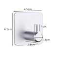 thumbnail image 5 of Ganchos para colgar toallas de cocina sin perforaciones, soporte para baño montado en la pared (plata), 5 of 5