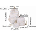 thumbnail image 6 of Bow Backpack 3Pcs Set Coquette Nylon Backpack Cute College Laptop Rucksack for Women Fashion Travel Daypack, 6 of 6