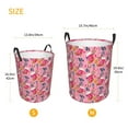 thumbnail image 3 of Fuzoiu Festive Christmas Stocking Cheer Print Circular Hamper,Laundry Basket with Handle,Collapsible Laundry,Dirty Clothes Storage Basket,for Bedroom Bathroom Dorm Living Room-Medium, 3 of 6
