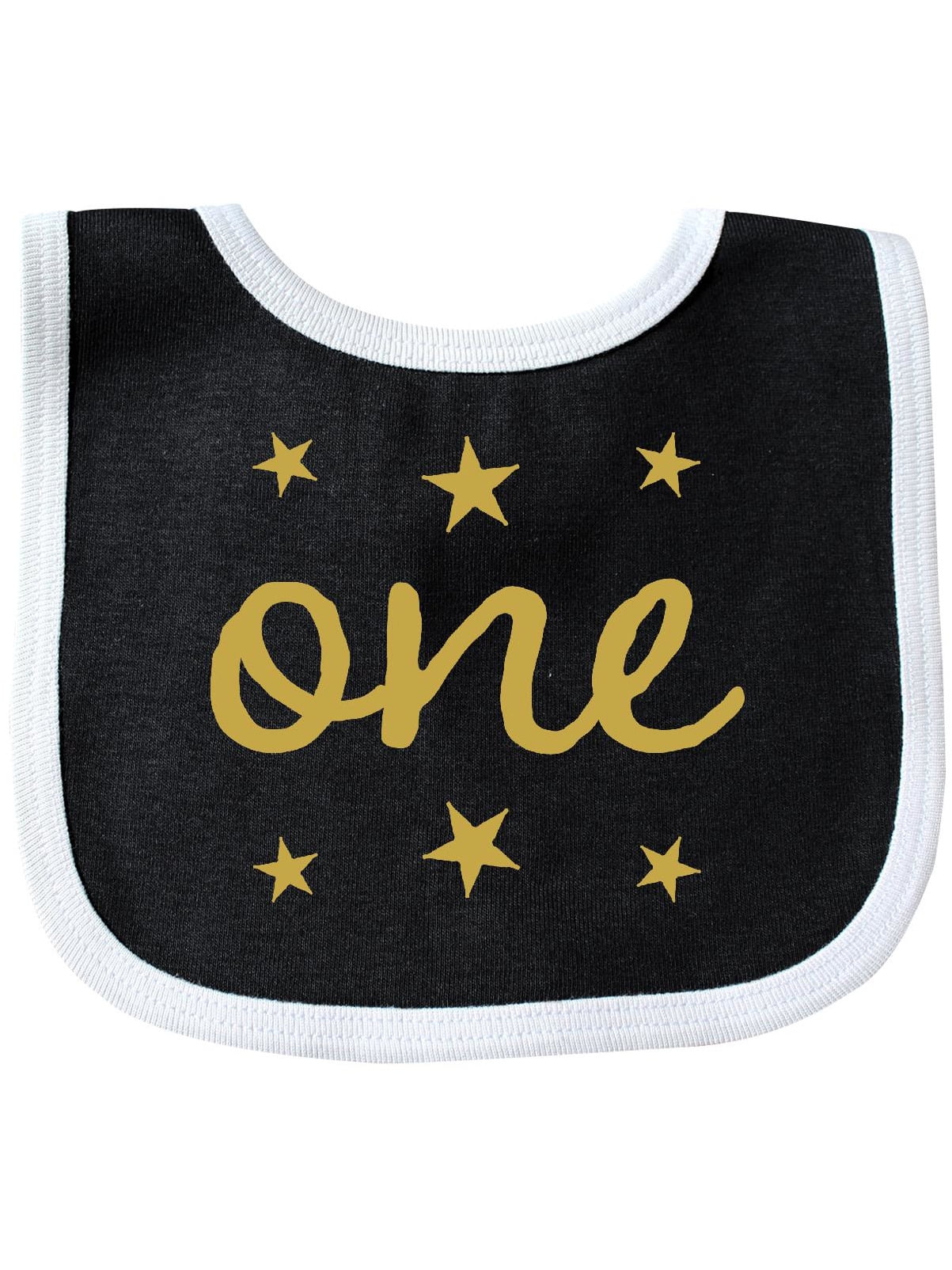 gold baby bib
