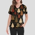 thumbnail image 5 of Garbnen Scrub Tops for Women Christmas Scrubs for Women Short Sleeve V Neck Xmas Print Nurses Working Uniforms with Pockets, 5 of 5
