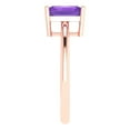 thumbnail image 3 of 1.75 ct Radiant Cut Natural Amethyst Solitaire Engagement Ring for Women in 18K Rose Gold, 3 of 5