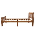 thumbnail image 6 of Clearance Wood Platform Bed Twin Bed Frame Panel Bed Mattress Foundation Sleigh Bed with Headboard/Footboard/Wood Slat Support, 6 of 9