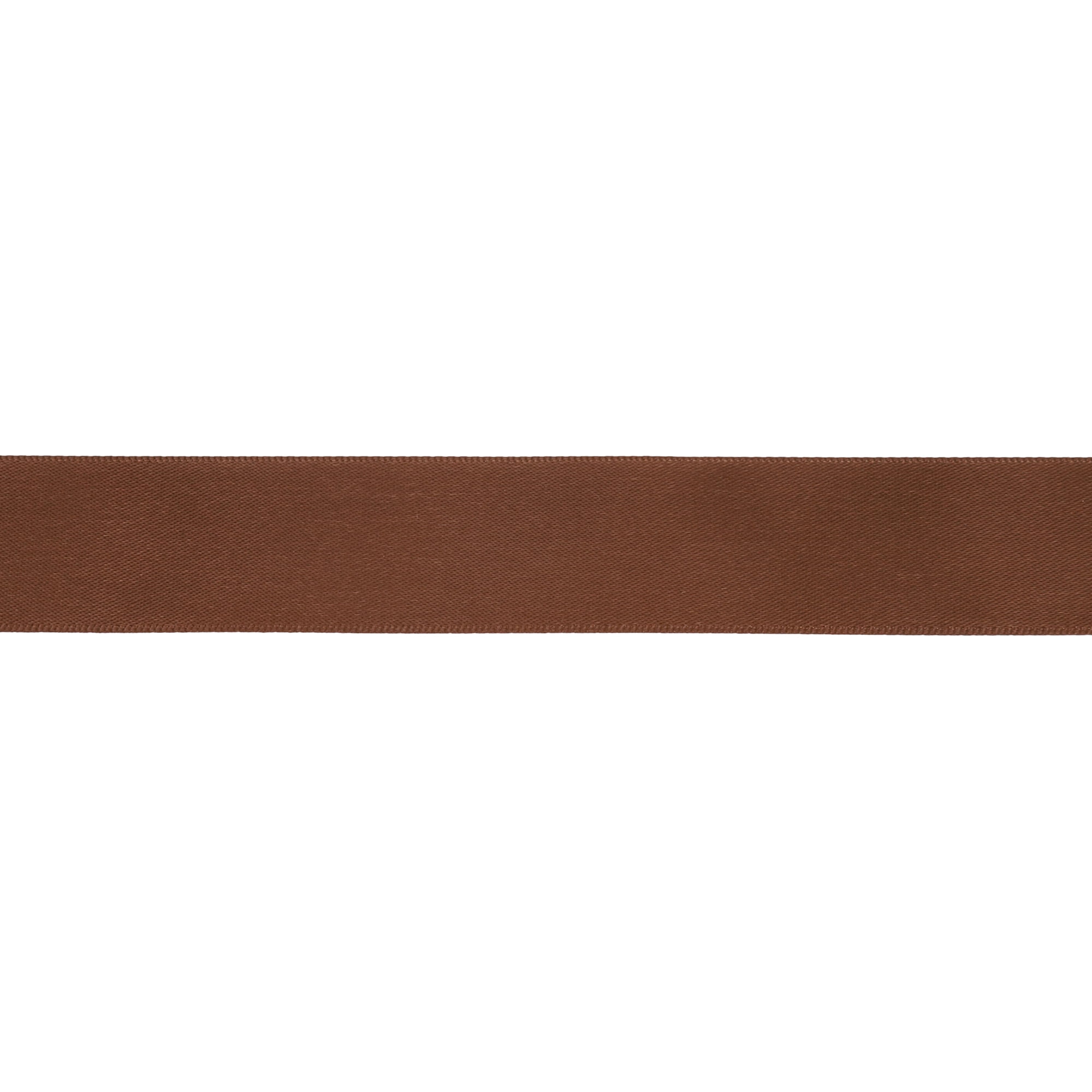 LaRibbons 7/8" Brown Single Face Satin Ribbon, 100 Yard