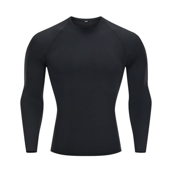 Men's Performance Long Sleeve Compression Shirt Athletic Workout Top Thermal Muscle Support Gym Running Shirt