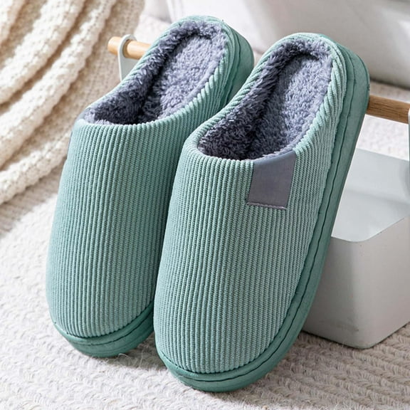 Mouliraty Cotton Slippers Season Indoor Home Bag And Couple Warm Shoes