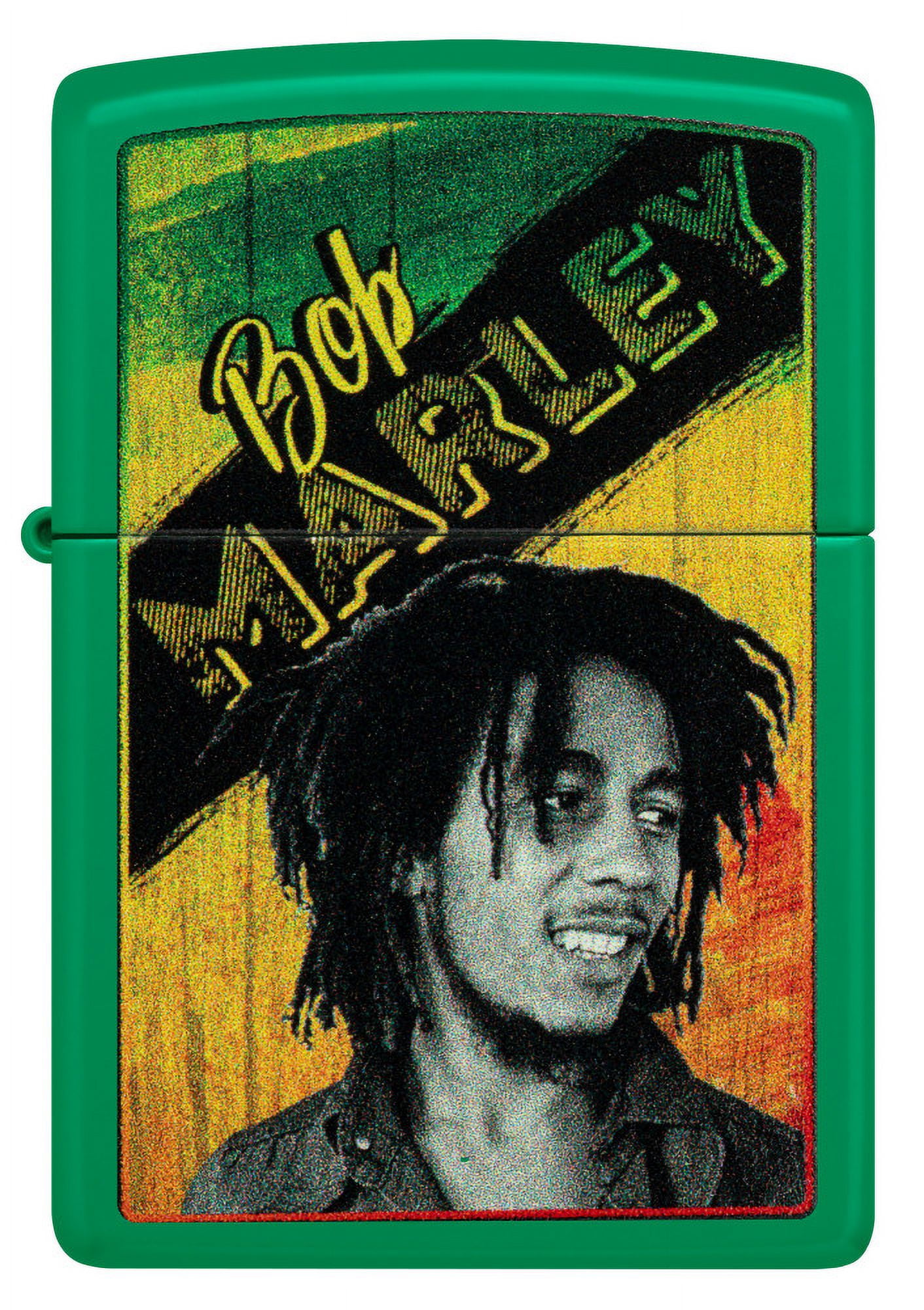 Zippo Bob Marley Grass Green Design Grass Green Matte Pocket Lighter