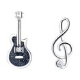 thumbnail image 1 of MasteelfCA 1 Paire de Boucles d'Oreilles Guitare Note de Musique Boucles d'Oreilles Asymétriques pour Femmes, 1 of 8