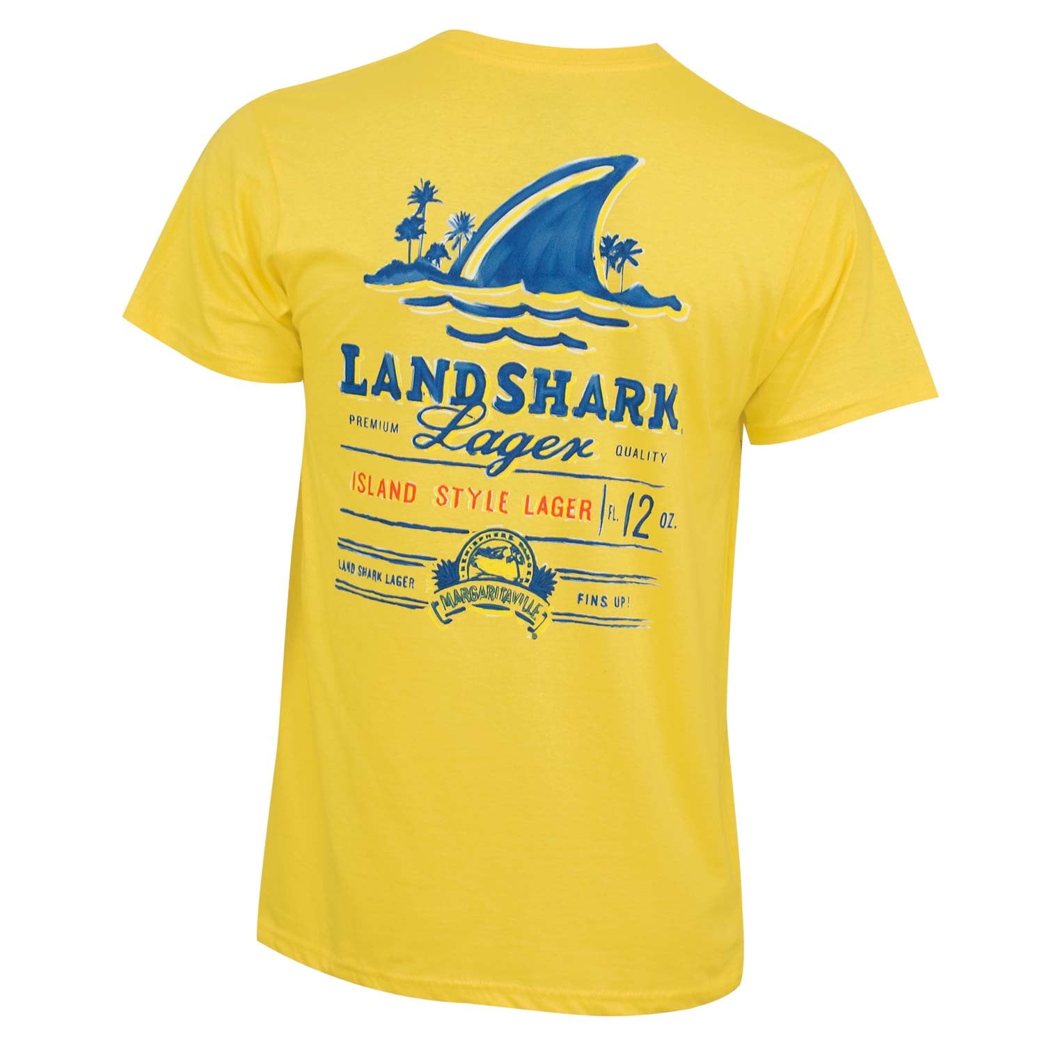 Landshark Painted Logo Men's Yellow TShirtLarge