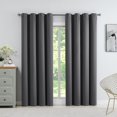 thumbnail image 2 of Cortinas Opacas, 2 Piezas Cortinas Blackout con Aislamiento Térmico para Estar/Recámara Ventana, con Ojales en la Parte Superior, Impermeable, Reducción Ruido (132 x 270cm), 2 of 9
