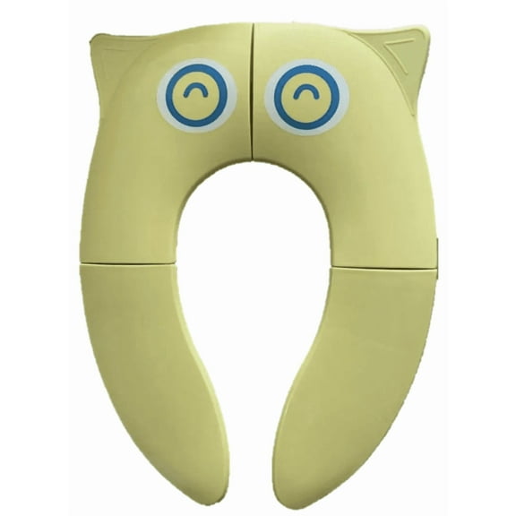 Owl Yellow Folding Training Potty Seat. Bum Tum.Fits Round & Oval Toilets, Non-Slip Suction Cups. Includes Free Travel Bag . 18 mos- 4 yrs. Â Bundle Board Boutique