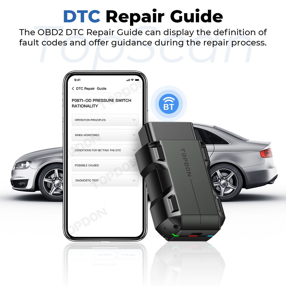 TOPDON TopScan Bluetooth OBD2 Scanner - Bi-Directional, All-System Diagnostics