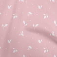 thumbnail image 1 of oneOone Cotton Flex Rose Pink Fabric Plants Silhouette Leaf With Dot Sewing Material Print Fabric By The Yard 40 Inch Wide, 1 of 4