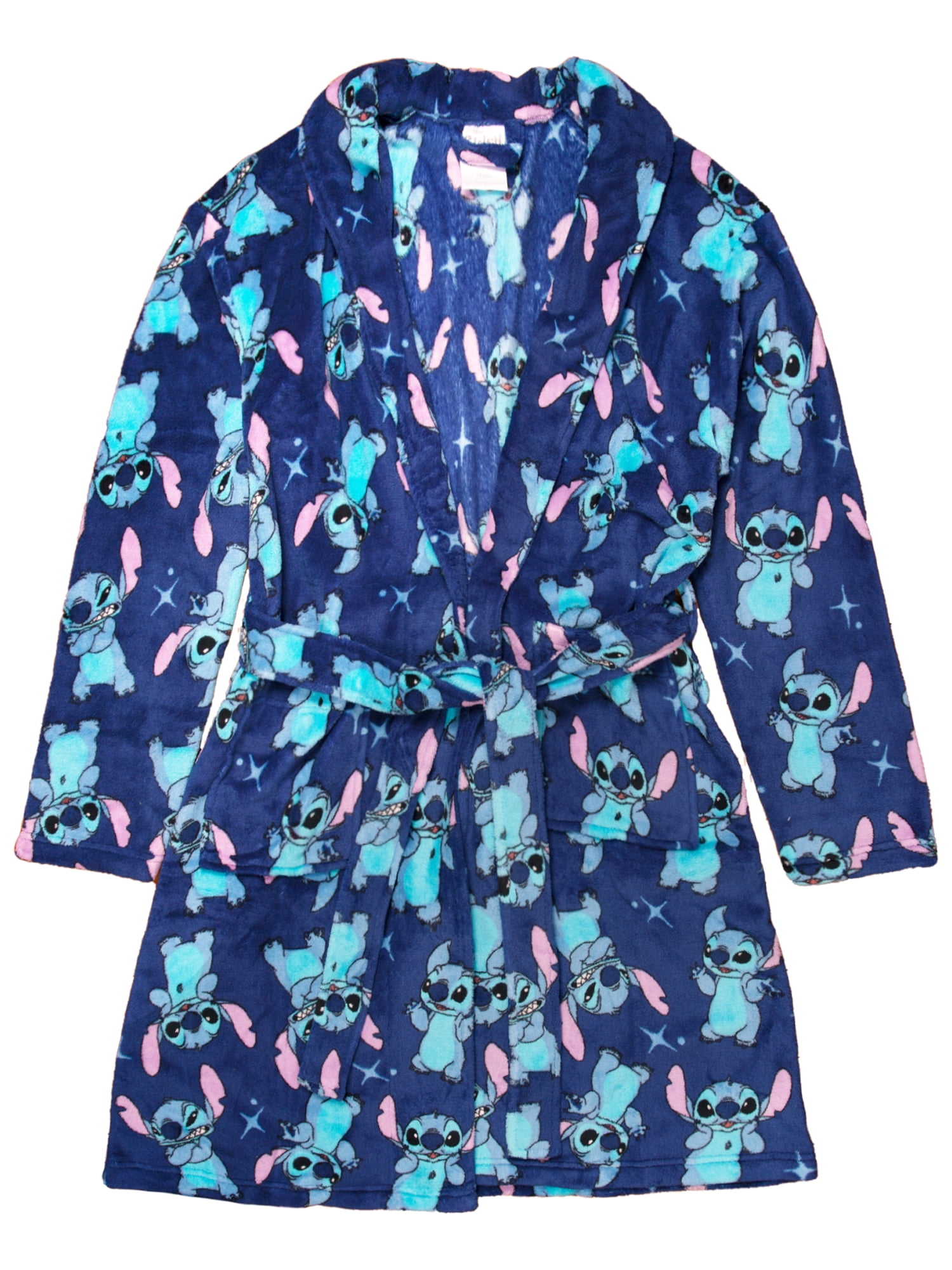 Lilo & Stitch Men's Plush Robe with Pockets and Tie Belt