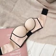 thumbnail image 2 of Sujetador sin tirantes Mujer Invisible Sexy Bralette sin costuras Hacer subir Lencería Ropa interior sin espalda, Beige, 34 / 75AB Inevent AP001142-14B, 2 of 7