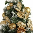 thumbnail image 6 of 11.81" Mini Small Little Tabletop Prelit Christmas Tree Decorated with Ornaments Multi-Colored Lights Artificial Green Tree, 6 of 8