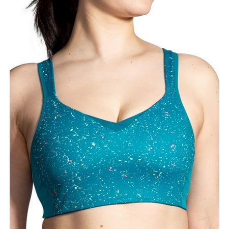 Women s Brooks 350081 Drive Convertible Sports Bra (Lagoon Speckle 32DD)