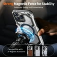 thumbnail image 4 of Magnetic Case for iPhone 16 Pro Max with 360 Rotating Stand,Compatible with Magsafe,Military Grade Protection,Shockproof Case with Kickstand & Ring Stand Heavy Duty Phone Cover,Gray, 4 of 7