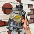 thumbnail image 1 of Vaso de agua de gran capacidad para mujer, de verano, de alto valor en color, toneladas de toneladas de barriles, botella de agua deportiva Denton para hombre y fitness, con pajita, 1 of 6