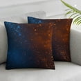 thumbnail image 3 of Acheng Gold and Blue Abstract Art Short Plush Pillowcase Set of 2 White, 3 of 7