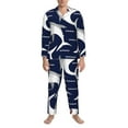 thumbnail image 3 of Uemuo Angry Shark Pattern 2-Piece Loungewear Set - Men’s Soft Sleepwear, Cozy Winter PJs, Comfy Sleep Set-XX-Large, 3 of 7